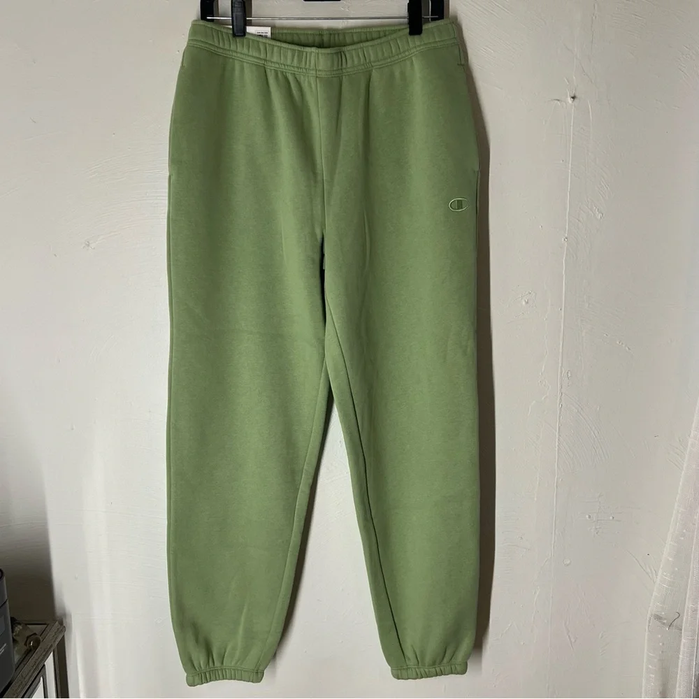 Champion Basil Green Women's Medium Relaxed Fit Elastic Waistband Fleece Jogger